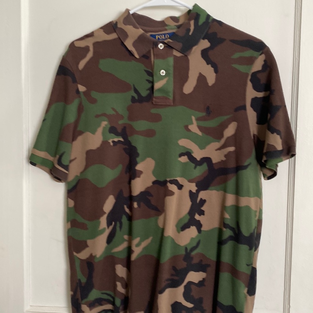 Men’s Military Print Polo Shirt
